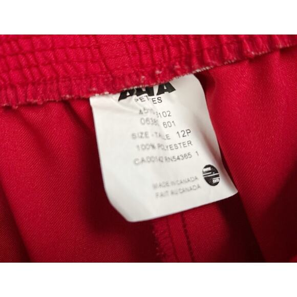 ALIA Womens Petite Size 12P Red Polyester Elastic Waist Pull On Pants 26" Inseam - Picture 4 of 4